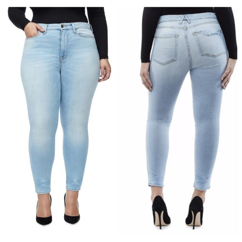 GOOD AMERICAN Good Legs High Waist Crop Jeans Size 16